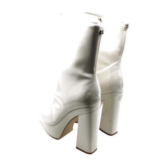 Guess Womens Ivory 1-1/2 Platform Cushioned Logo Byra Square Toe Dress Booties - Picture 7 of 8